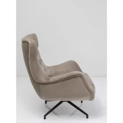 Sessel-KARE Design Drehsessel Bellissima Velvet Beige