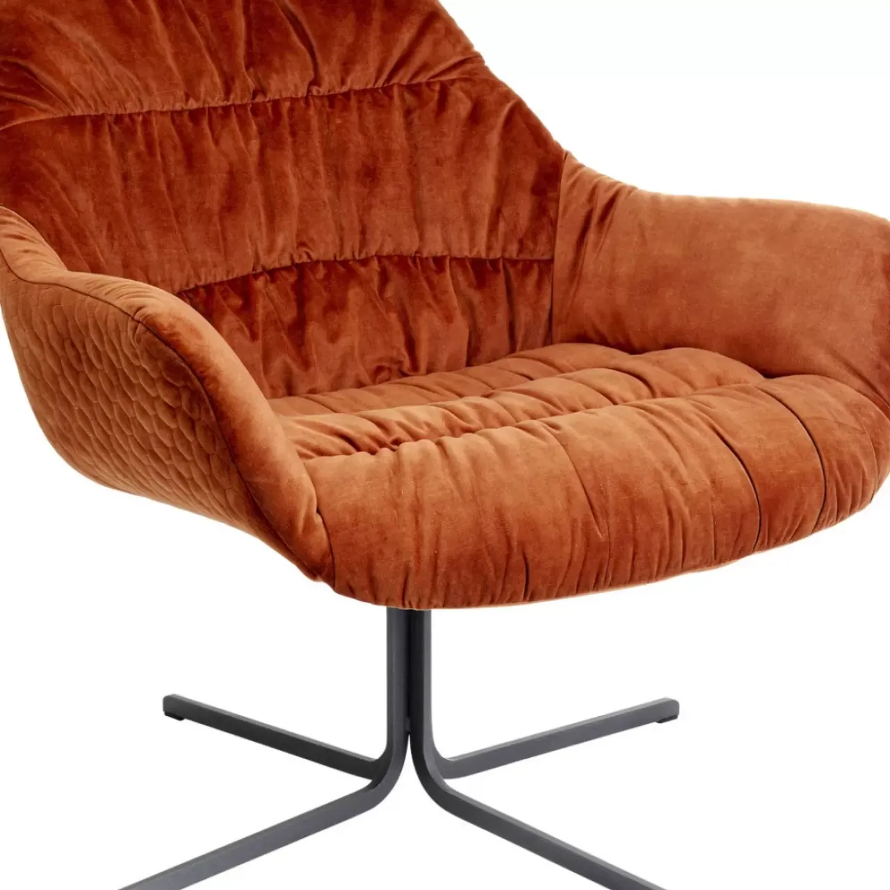 Sessel-KARE Design Drehsessel Bristol Rostrot