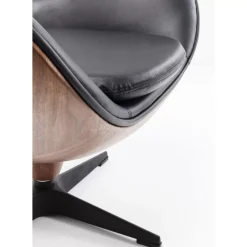 Sessel-KARE Design Drehsessel Lounge Black Walnut