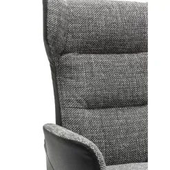 Sessel-KARE Design Drehsessel Mit Hocker Ohio Salt And Pepper