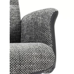 Sessel-KARE Design Drehsessel Mit Hocker Ohio Salt And Pepper