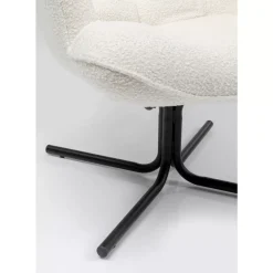 Sessel-KARE Design Drehsessel Oscar Boucle Creme