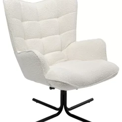 Sessel-KARE Design Drehsessel Oscar Boucle Creme