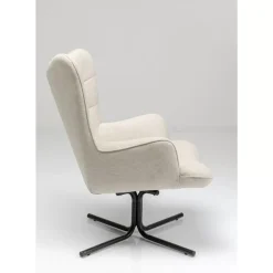 Sessel-KARE Design Drehsessel Oscar Creme