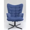 Sessel-KARE Design Drehsessel Oscar Denim