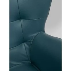 Sessel-KARE Design Drehsessel Oscar Leder Blau