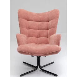Sessel-KARE Design Drehsessel Oscar Rosa