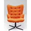 Sessel-KARE Design Drehsessel Oscar Velvet Orange