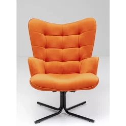 Sessel-KARE Design Drehsessel Oscar Velvet Orange