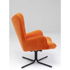 Sessel-KARE Design Drehsessel Oscar Velvet Orange