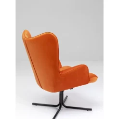Sessel-KARE Design Drehsessel Oscar Velvet Orange