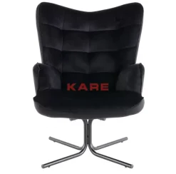 Sessel-KARE Design Drehsessel Oscar Velvet Schwarz