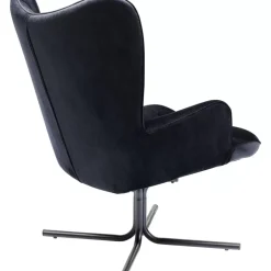 Sessel-KARE Design Drehsessel Oscar Velvet Schwarz