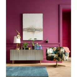 Sessel-KARE Design Drehsessel Peony Flower Gelb