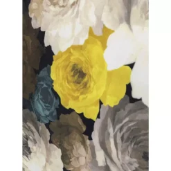 Sessel-KARE Design Drehsessel Peony Flower Gelb