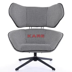 Sessel-KARE Design Drehsessel Toledo Schwarz Weiss