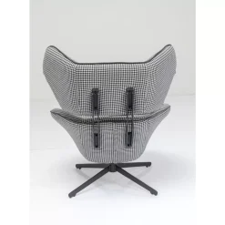 Sessel-KARE Design Drehsessel Toledo Schwarz Weiss