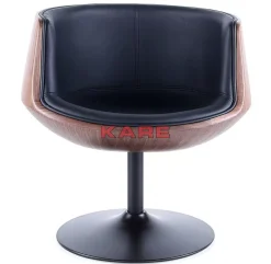 Stühle-KARE Design Drehstuhl Club Walnut