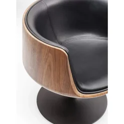 Stühle-KARE Design Drehstuhl Club Walnut
