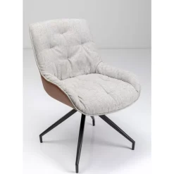 Stühle-KARE Design Drehstuhl Lori Grau Braun