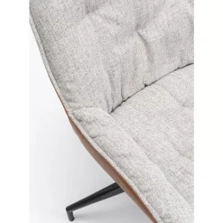 Stühle-KARE Design Drehstuhl Lori Grau Braun