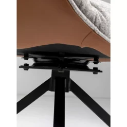 Stühle-KARE Design Drehstuhl Lori Grau Braun