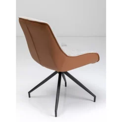 Stühle-KARE Design Drehstuhl Lori Grau Braun