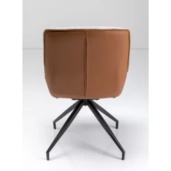 Stühle-KARE Design Drehstuhl Lori Grau Braun