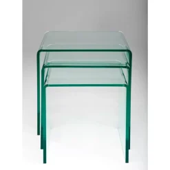 Tische-KARE Design Dreisatztisch Clear Club