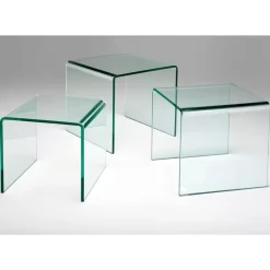 Tische-KARE Design Dreisatztisch Clear Club