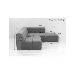 Sofas & Couches-KARE Design Ecksofa Belami Grau Rechts