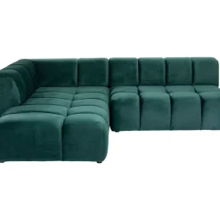 Sofas & Couches-KARE Design Ecksofa Belami Velvet Dunkelgrun Links 265Cm