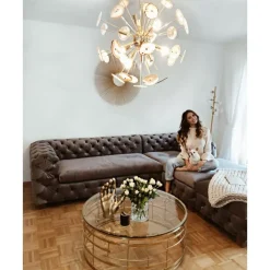 Sofas & Couches-KARE Design Ecksofa Desire Velvet Silbergrau R