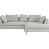 Sofas & Couches-KARE Design Ecksofa Gianni Cord Grau Rechts
