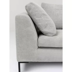 Sofas & Couches-KARE Design Ecksofa Gianni Cord Grau Rechts