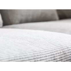 Sofas & Couches-KARE Design Ecksofa Gianni Cord Grau Rechts