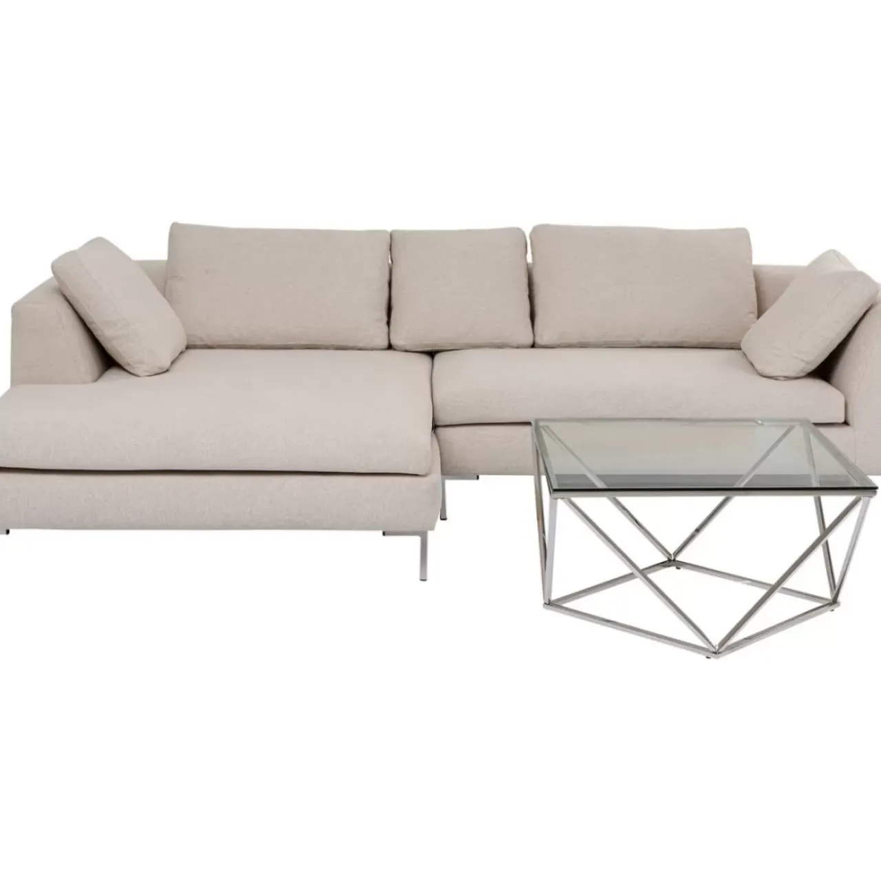 Sofas & Couches-KARE Design Ecksofa Gianni Creme Links