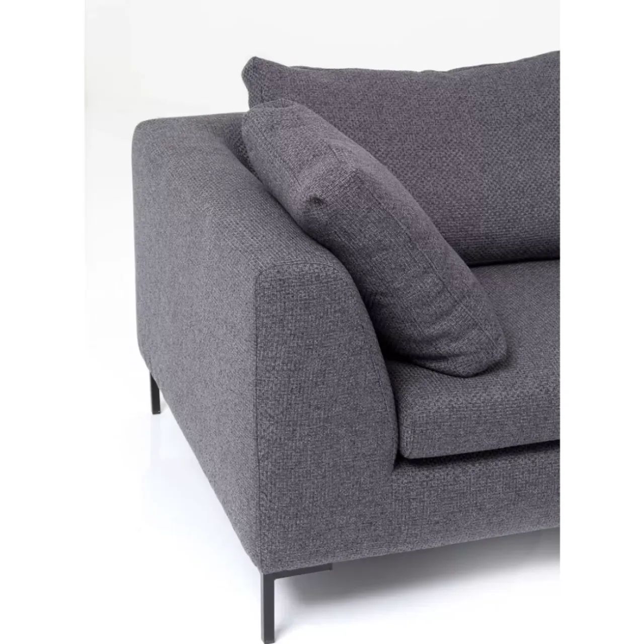 Sofas & Couches-KARE Design Ecksofa Gianni Dolce Dunkelgrau Rechts