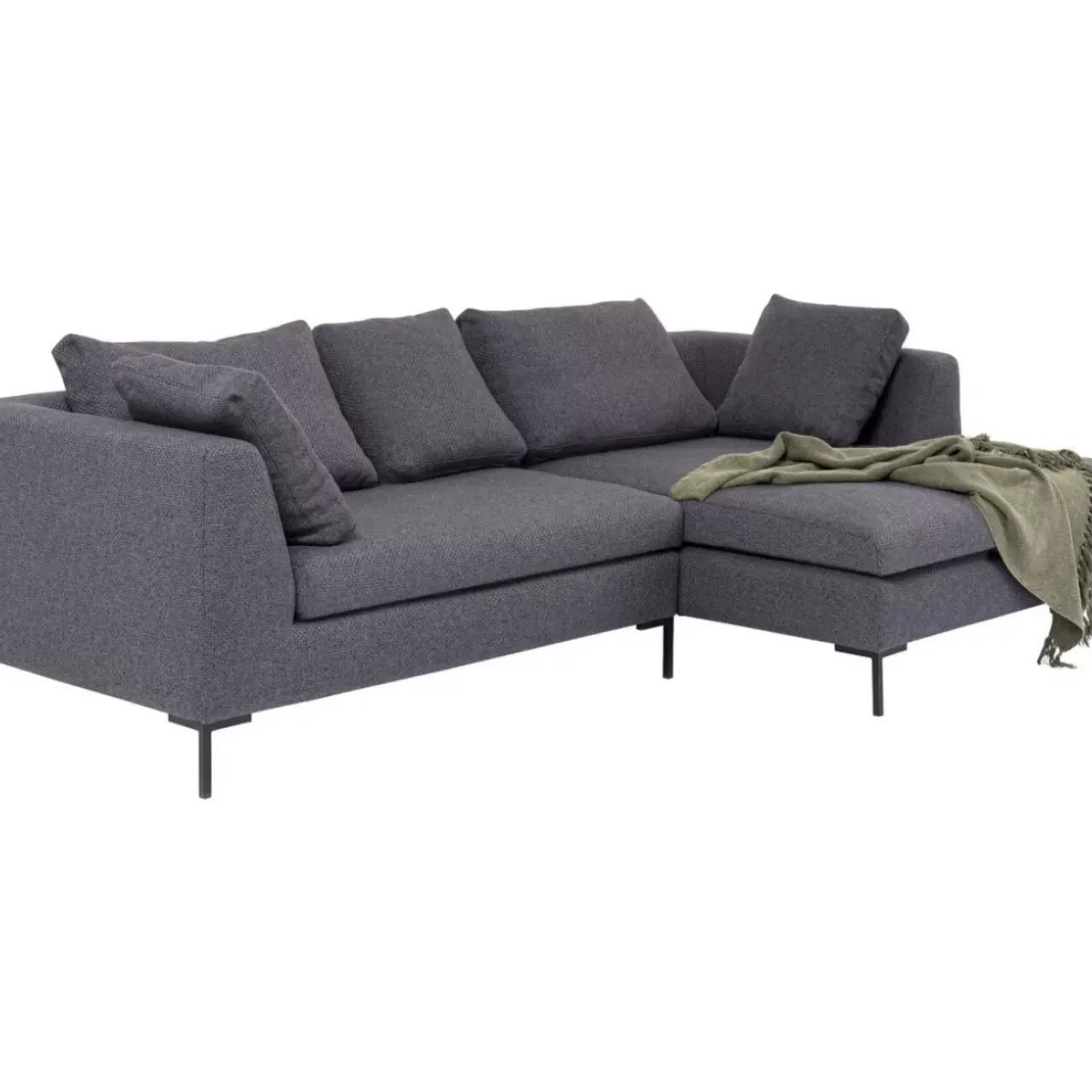 Sofas & Couches-KARE Design Ecksofa Gianni Dolce Dunkelgrau Rechts