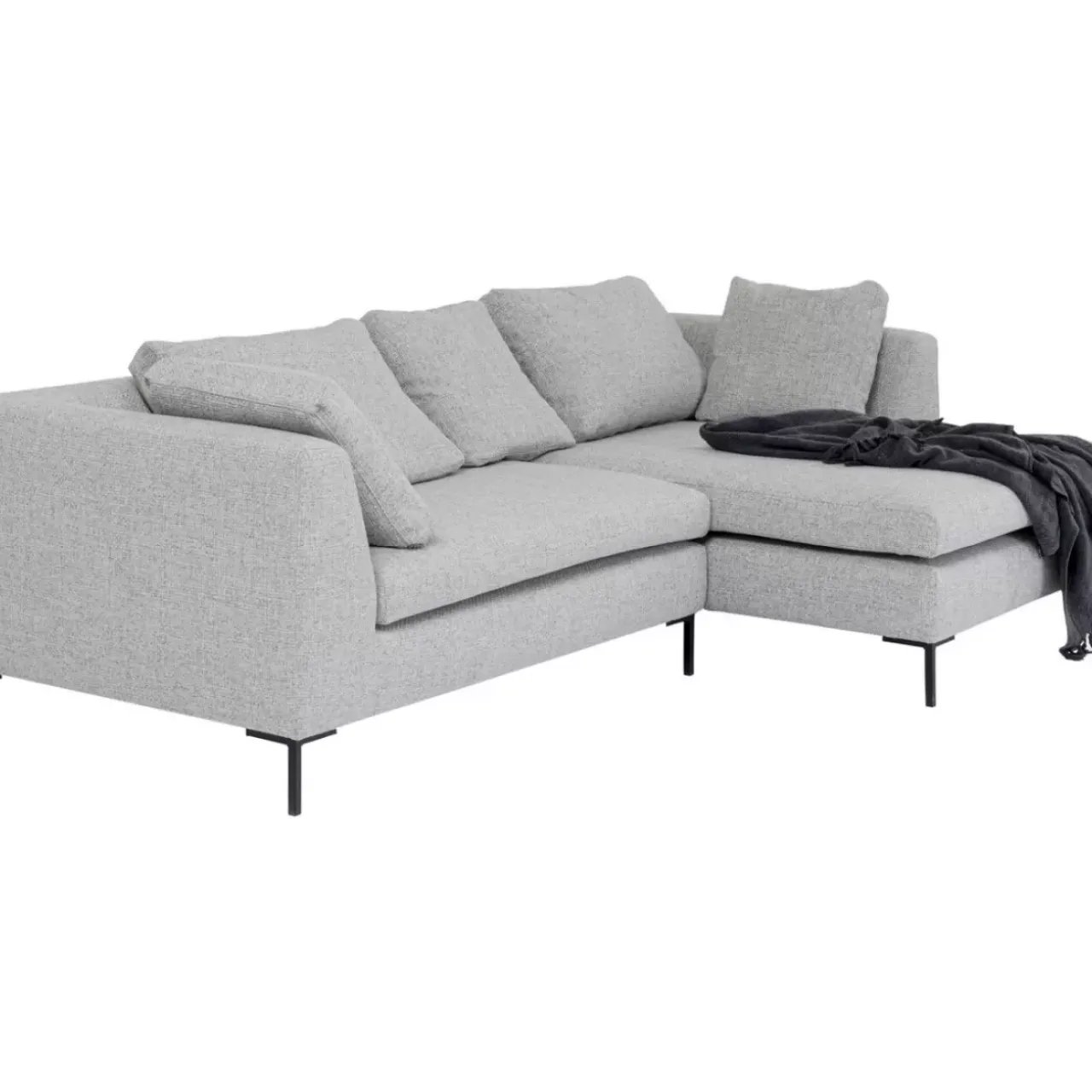 Sofas & Couches-KARE Design Ecksofa Gianni Dolce Hellgrau Rechts