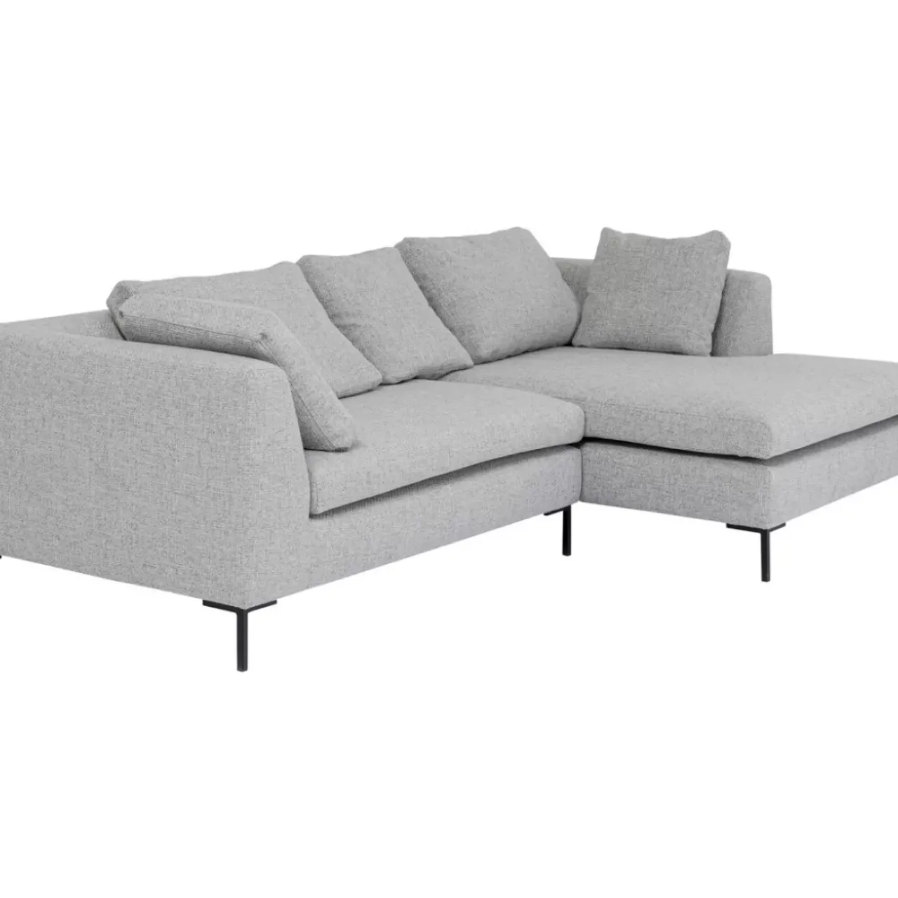 Sofas & Couches-KARE Design Ecksofa Gianni Dolce Hellgrau Rechts