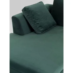 Sofas & Couches-KARE Design Ecksofa Gianni Small Velvet Dunkelgrun Links