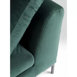Sofas & Couches-KARE Design Ecksofa Gianni Small Velvet Dunkelgrun Links