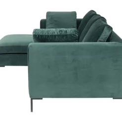 Sofas & Couches-KARE Design Ecksofa Gianni Small Velvet Dunkelgrun Links