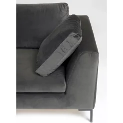 Sofas & Couches-KARE Design Ecksofa Gianni Small Velvet Grau Links