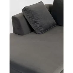 Sofas & Couches-KARE Design Ecksofa Gianni Small Velvet Grau Links