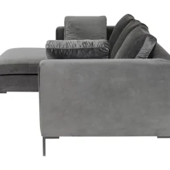 Sofas & Couches-KARE Design Ecksofa Gianni Small Velvet Grau Links