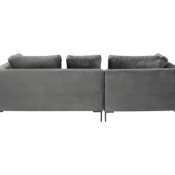 Sofas & Couches-KARE Design Ecksofa Gianni Small Velvet Grau Links