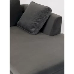 Sofas & Couches-KARE Design Ecksofa Gianni Small Velvet Grau Rechts