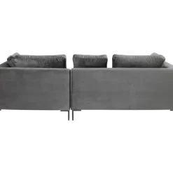 Sofas & Couches-KARE Design Ecksofa Gianni Small Velvet Grau Rechts